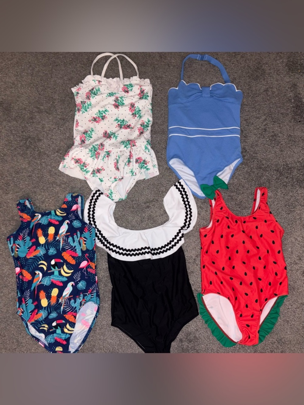 Girls Size 5 Swimsuit Bundle 5 Pieces Janie and Jack, Destira – Summer Ready!